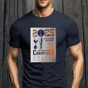 2025 Tottenham Hotspur UEFA Europa League Champions signature T-Shirt