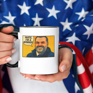 Ange Postecoglou Spurs Europa League Winners 2025 'Mate, I'm a winner', Tottenham Hotspur Mug