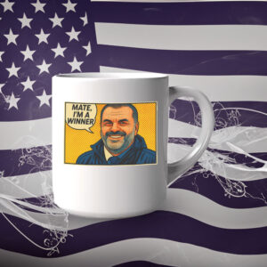 Ange Postecoglou Spurs Europa League Winners 2025 'Mate, I'm a winner', Tottenham Hotspur Mug