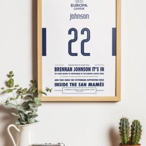 Brennan Johnson Tottenham v Manchester United Goal Print Goal Poster