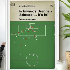 Brennan Johnson winner - Spurs 1 Man Utd 0 - Europa League Final 2025 Poster