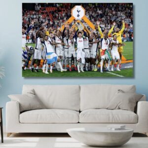 EUROPA LEAGUE CHAMPIONS Tottenham Hotspur Quality Print Framed Canvas Wall Art Tottenham Hotspur Poster