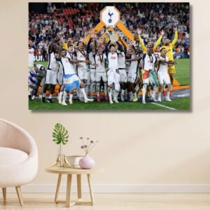 EUROPA LEAGUE CHAMPIONS Tottenham Hotspur Quality Print Framed Canvas Wall Art Tottenham Hotspur Poster