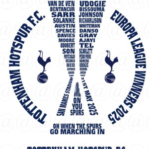 Europa League Winners 2025 Tottenham Hotspur F.C Poster