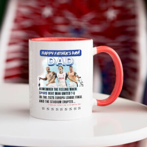 Happy Father's Day, Tottenham Hotspurs 2025 UEFA Europa League Final Winners SPURS Stadium Erupts Mug