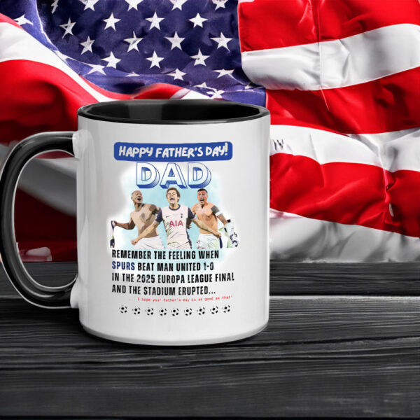 Happy Father's Day, Tottenham Hotspurs 2025 UEFA Europa League Final Winners SPURS Stadium Erupts Mug