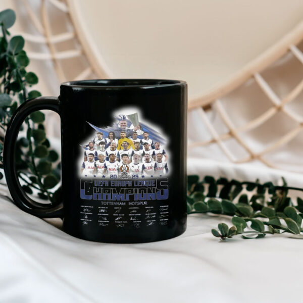 Official Tottenham Hotspur 2025 UEFA Europa League Champions Team Player Mug