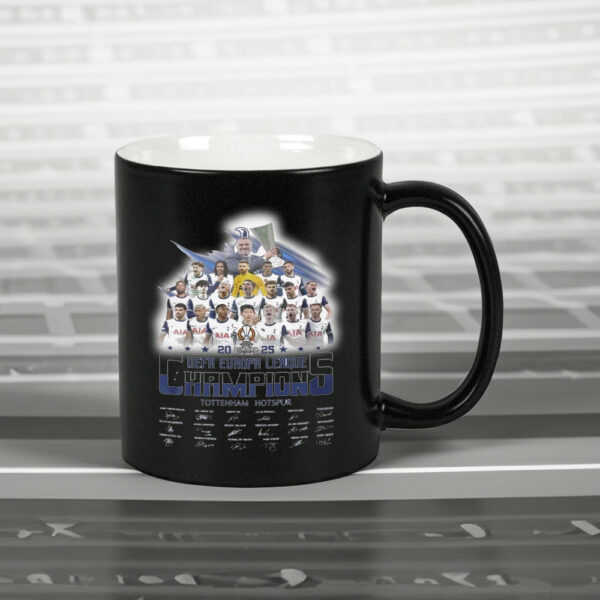 Official Tottenham Hotspur 2025 UEFA Europa League Champions Team Player Mug