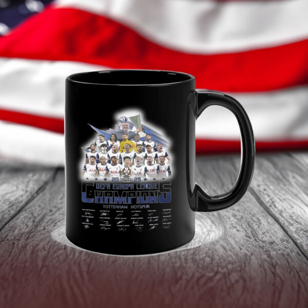 Official Tottenham Hotspur 2025 UEFA Europa League Champions Team Player Mug