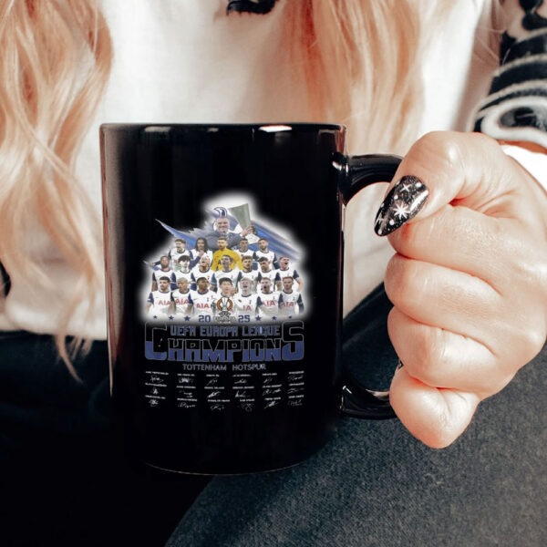 Official Tottenham Hotspur 2025 UEFA Europa League Champions Team Player Mug