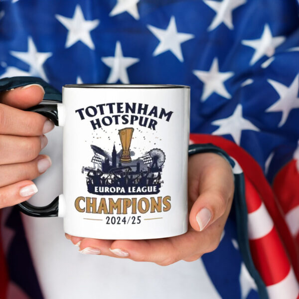 The Original Tottenham Hotspur Spurs, Europa League Champions Winners 2025 Mug