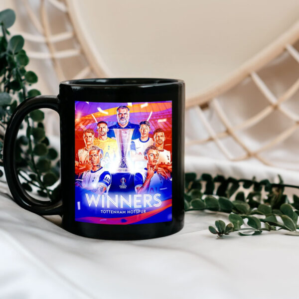 The Tottenham Hotspur UEFA Europa League Champions 2025 poster Mug