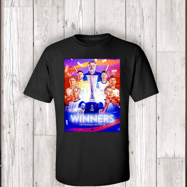 The Tottenham Hotspur UEFA Europa League Champions 2025 poster T-Shirt