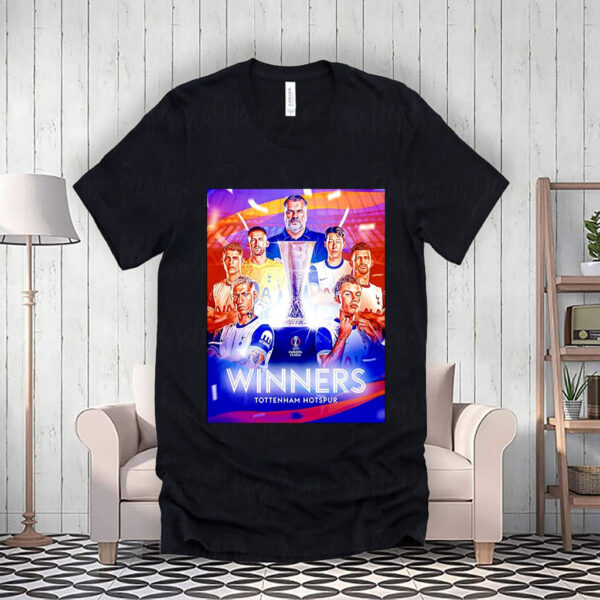 The Tottenham Hotspur UEFA Europa League Champions 2025 poster T-Shirt
