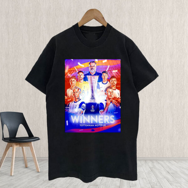 The Tottenham Hotspur UEFA Europa League Champions 2025 poster T-Shirt