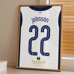 Tottenham 24/25 Brennan Johnson EL champion kit / jersey poster