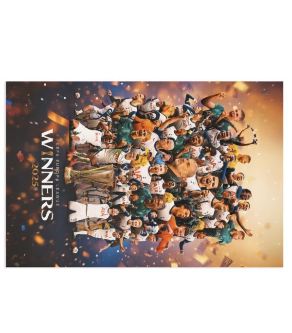 Tottenham Europa League 2025 Champions Fine Art Postcards