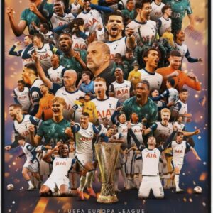 Tottenham Europa League 2025 Champions Poster