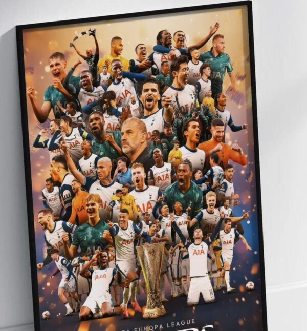 Tottenham Europa League 2025 Champions Poster