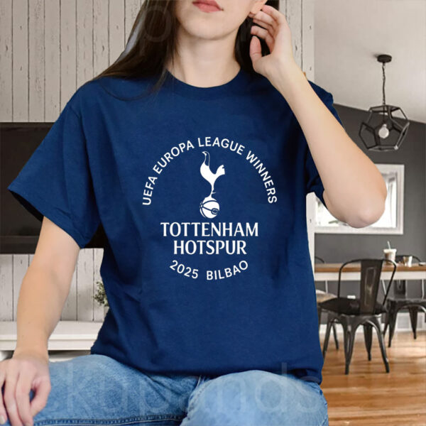 Tottenham Hotspur 2025 UEFA Europa League Winners, Bilbao Final Champions Sport Football Lover T-Shirt