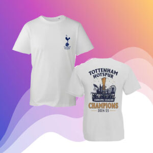 Tottenham Hotspur 2025 UEFA Europa League Winners Celebration T-Shirt