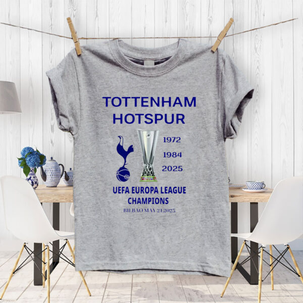 Tottenham Hotspur 2025 UEFA Europa League Winners T-Shirts