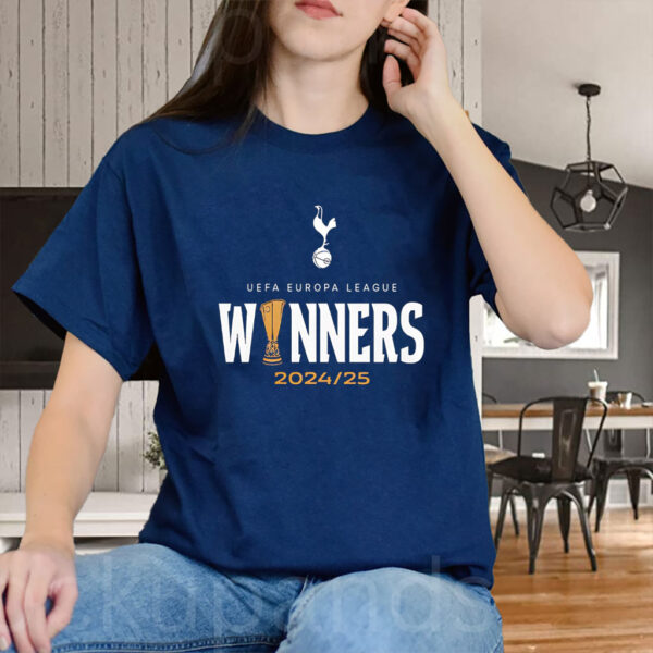 Tottenham Hotspur Europa League 2025 Champions Bilbao Final Winners T-Shirt