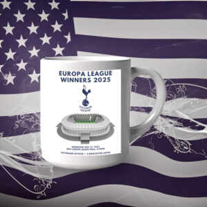 Tottenham Hotspur Europa League 2025 Winners, Stadium & Spurs Logo 2025 Mug