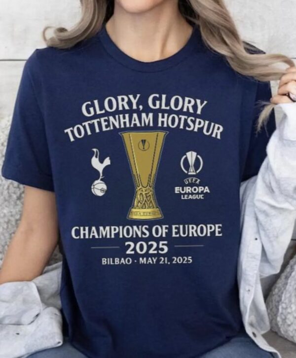 Tottenham Hotspur Europa League Champions 2025 Shirt, North London Glory T Shirts