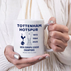 Tottenham Hotspur Europa League Champions 2025 - Tottenham Uefa League 2025, London Football Mug