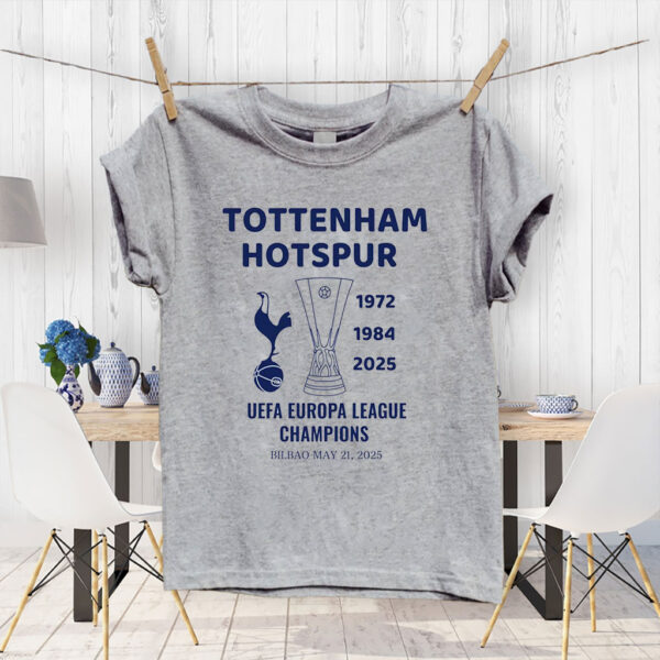 Tottenham Hotspur Europa League Champions 2025 - Tottenham Uefa League 2025, London Football T-Shirt