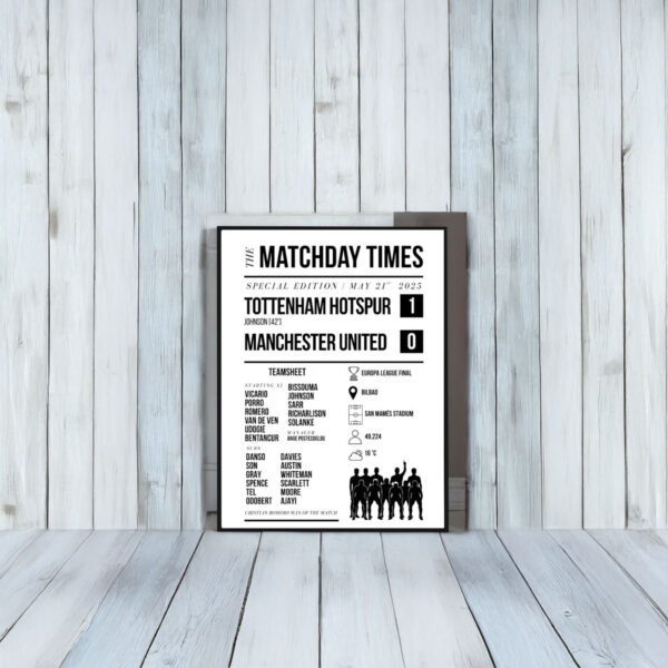 Tottenham Hotspur Europa League Winners Print Poster
