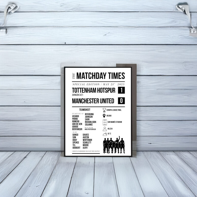 Tottenham Hotspur Europa League Winners Print Poster