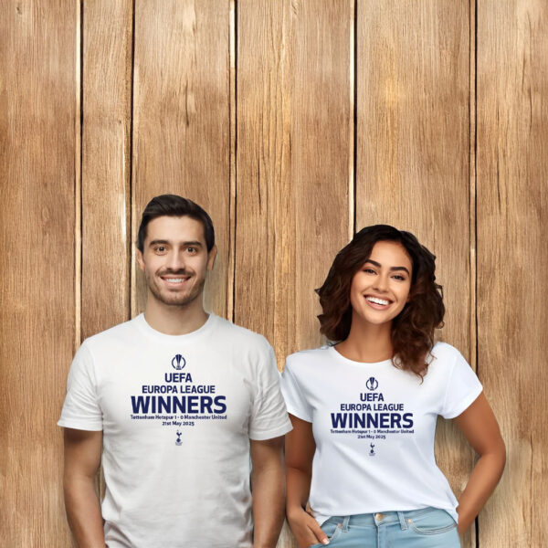 Tottenham Hotspur Europa League Winners T Shirt 2024/25, Europa League Winners Tee