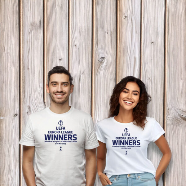 Tottenham Hotspur Europa League Winners T Shirt 2024/25, Europa League Winners Tee