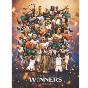 Tottenham Hotspur UEFA Europa League Champions 2024-25 Poker Cards