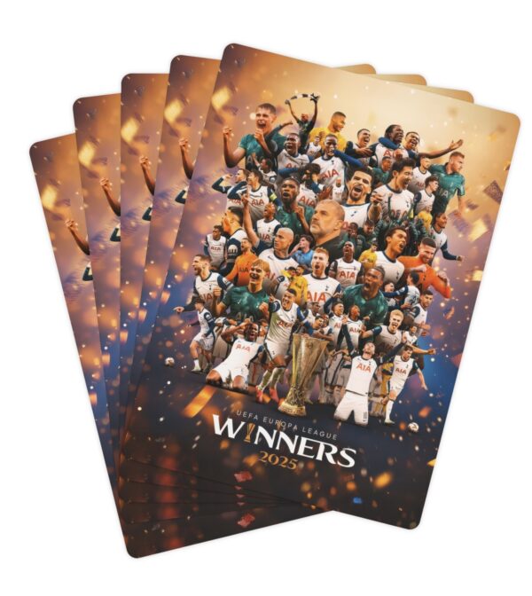 Tottenham Hotspur UEFA Europa League Champions 2024-25 Poker Cards