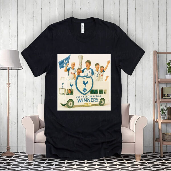 Tottenham Hotspur UEFA Europa league winners 2025 bus T-Shirt