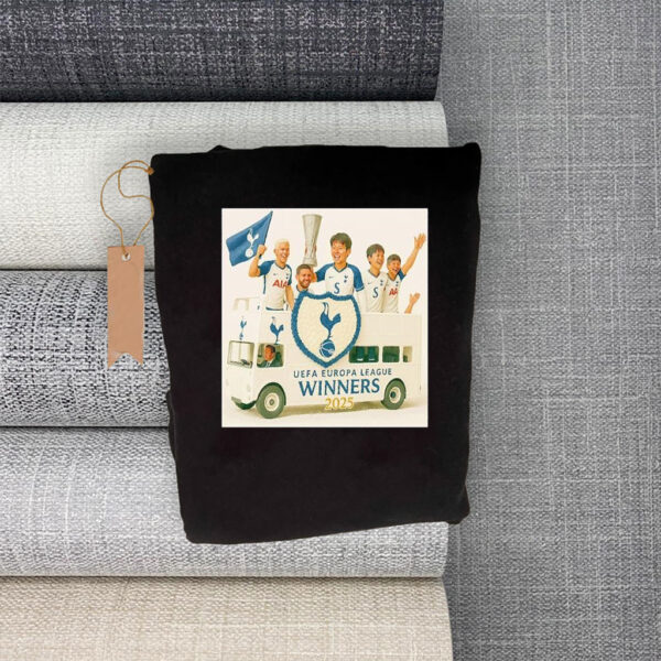 Tottenham Hotspur UEFA Europa league winners 2025 bus T-Shirt