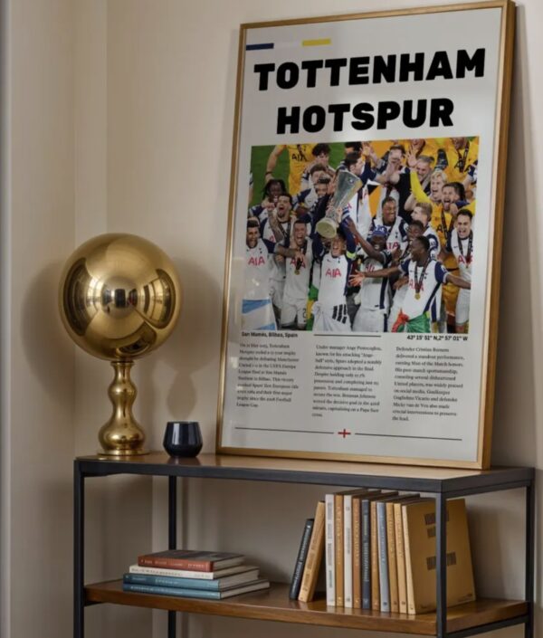 Tottenham Hotspur Wooden Framed Poster